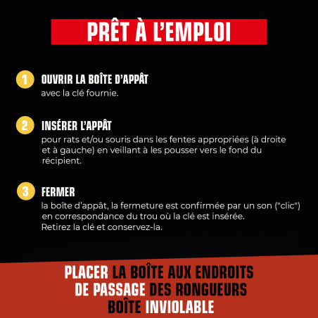 Boite appât sécurisée vide contre rats et souris
