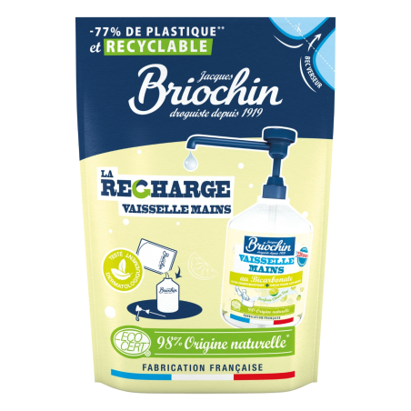 Recharge Liquide Vaisselle Mains Bicarbonate de soude & Citron vert Ecocert