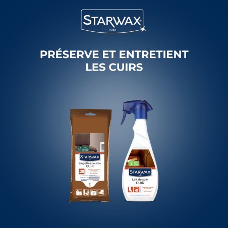 Lingettes de soin pour cuir