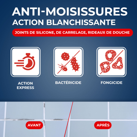 Lot de 3 Anti moisissures joints et salle de bains