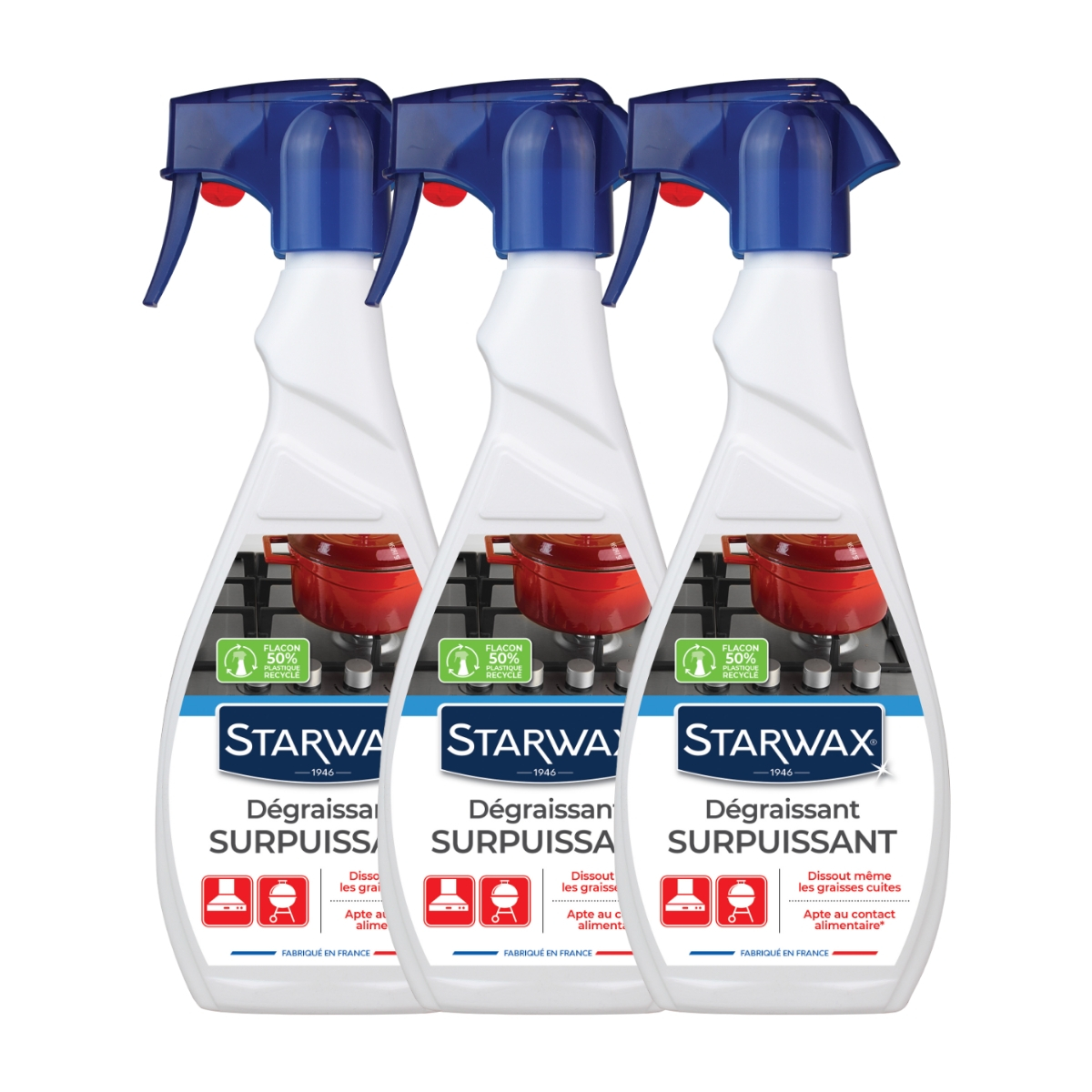 Lot de 3 Dégraissant surpuissant 500ml