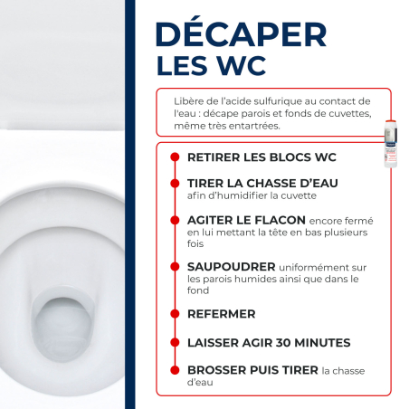 Détartrant surpuissant poudre pour WC