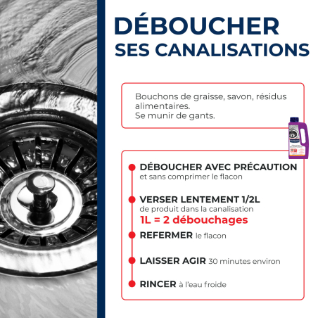 Déboucheur gel pour canalisations