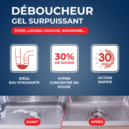 Déboucheur gel pour canalisations