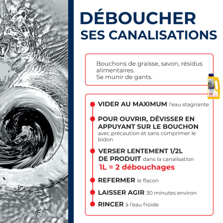 Déboucheur liquide pour canalisations
