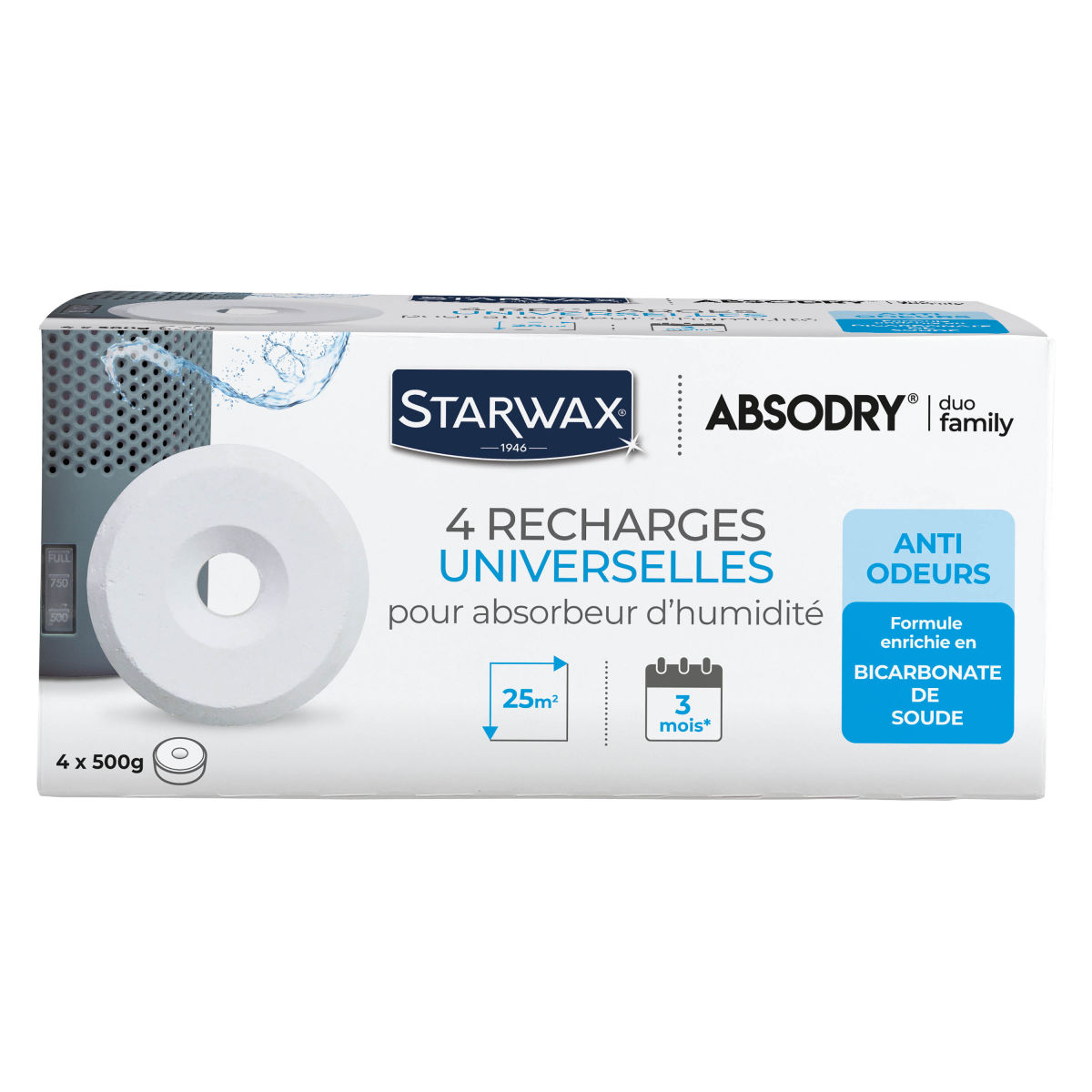 Pack de tablettes Starwax Absodry : Contenance - 4 Tablettes
