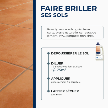 Savon noir à l'huile de lin pour les sols intérieurs