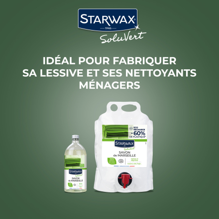 Savon de Marseille liquide sans huile de palme Ecocert