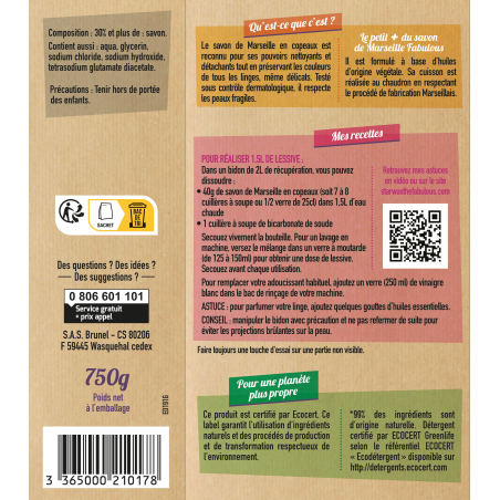 Savon de Marseille en copeaux