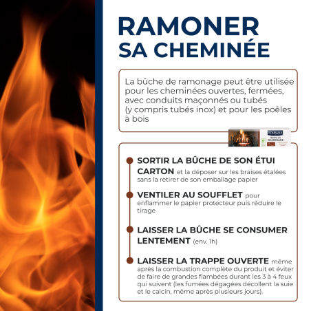 Buche de ramonage pour poêle et cheminée PEFC
