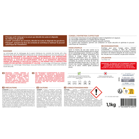 Buche de ramonage pour poêle et cheminée PEFC