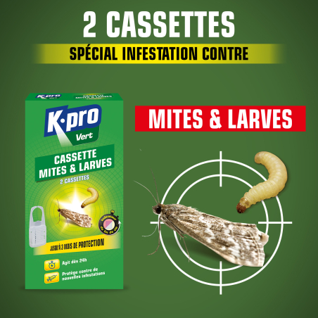 Cassettes répulsives mites des vêtements