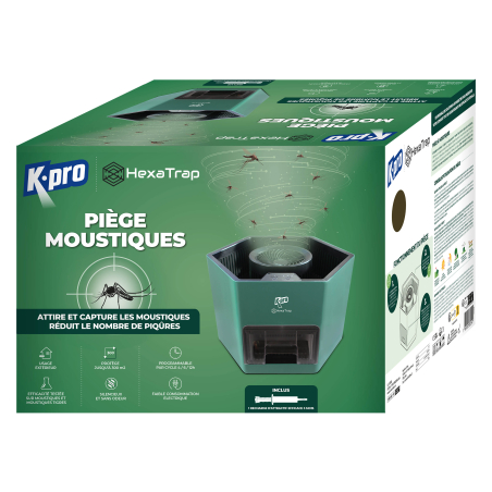 Piège électrique à moustiques et moustiques tigres  + 1 seringue attractif