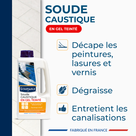 Soude caustique en gel teinté 1L
