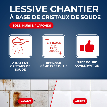 Lessive chantier pour le lessivage intensif 1,4KG
