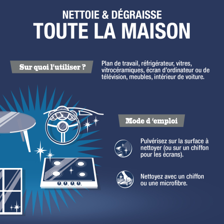 Nettoyant universel anti-traces prêt à l'emploi