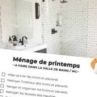 Liste des choses à faire dans la salle de bains pour le ménage de printemps