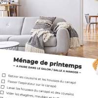 Liste des choses à faire dans le salon et la salle à manger pour le ménage de printemps