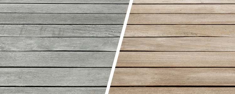 Terrasse en bois avant et après rénovation